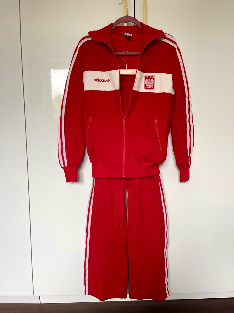 Adidas Rare 1980s Vintage Polska Olympic Tracksuit Made In West Germany Small
